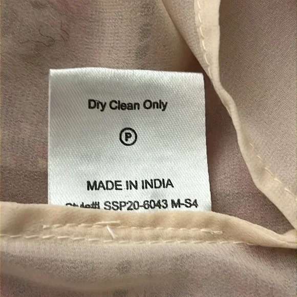 Anthropologie Love The Label Pink Floral Border Print Mini Dress small - Picture 12 of 12